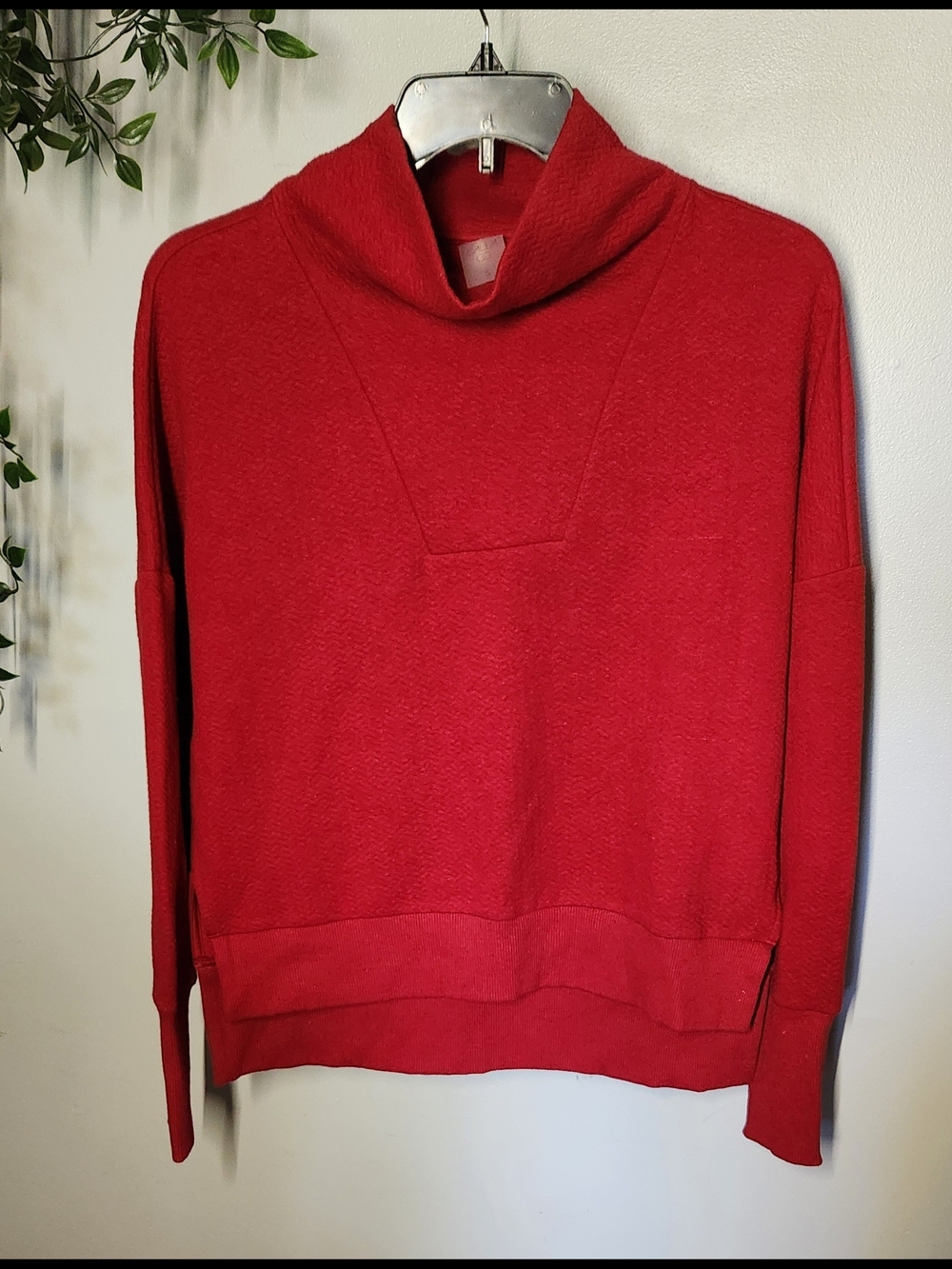 CALIA by Carrie Underwood Elevate Herringbone Funnel Neck Sweatshirt Women's S